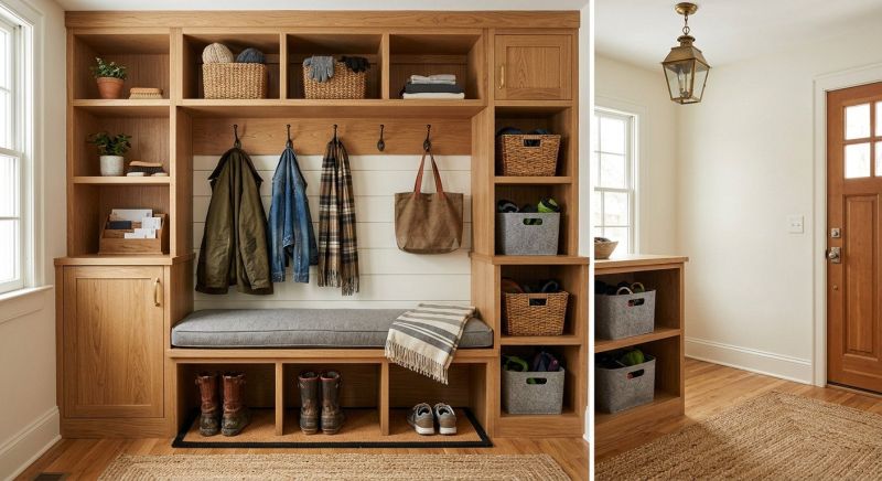 Mudroom Shelving Installation in Winston Salem, NC